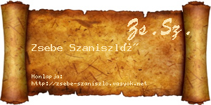 Zsebe Szaniszló névjegykártya